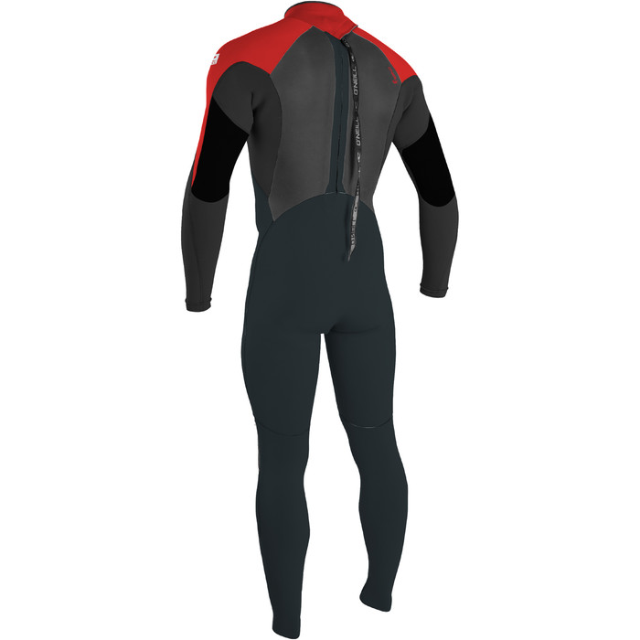 2024 O'Neill Youth Epic 4/3mm Back Zip GBS Wetsuit 4216B - Graph / Smoke / Red